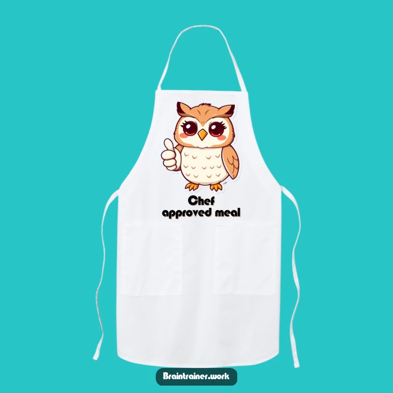 Funny Kawaii Owl Thumbs Up Apron - Hilarious Kitchen Gift!
