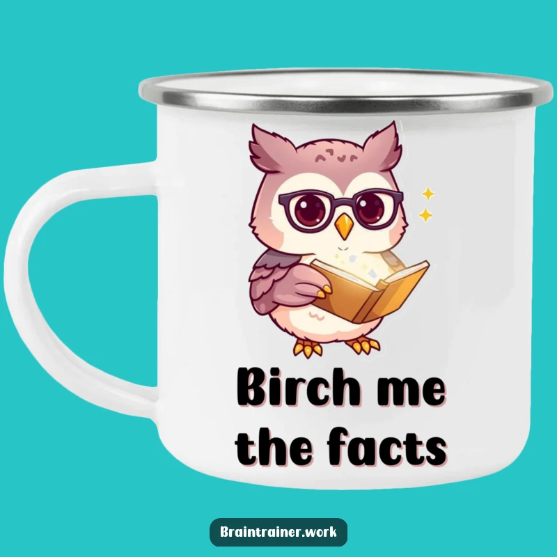 Funny Kawaii Owl Camp Mug - Hilarious Adventure Gift for Outdoor Readers!