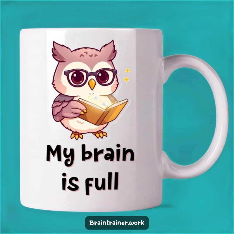 Funny Kawaii Owl Bookworm Mug - Perfect Gift for Smarty Owls & Readers!