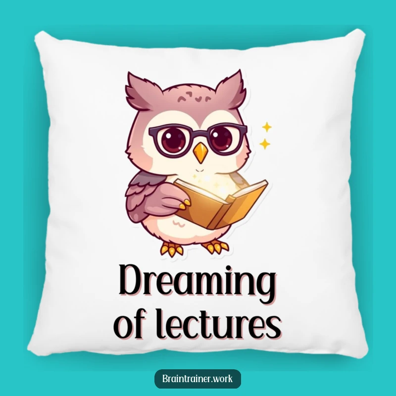 Funny Kawaii Owl Pillow - Cozy & Hilarious Decor for Bookworms!