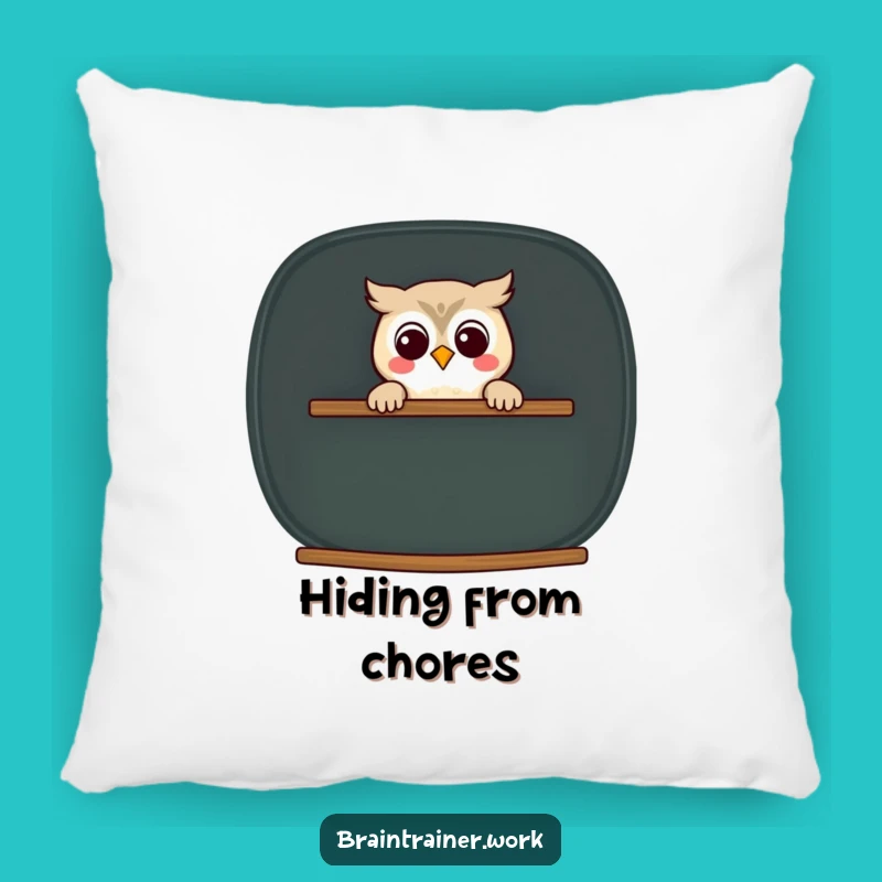 Funny Kawaii Owl Chalkboard Pillow - Cozy & Hilarious Decor for Teachers!