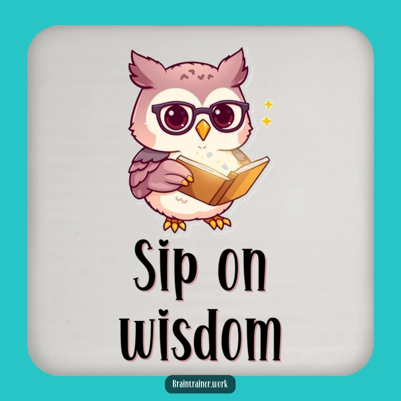 Funny Kawaii Owl Coaster Set - Hilarious Protection for Smart Tables!