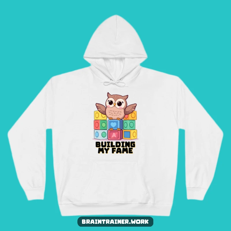 Cozy Funny Kawaii Owl Blocks Hoodie - Warm & Hilarious Gift for Playful Minds!