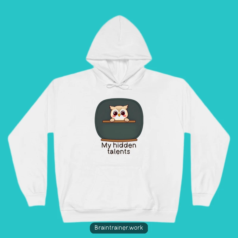 Cozy Funny Kawaii Owl Chalkboard Hoodie - Warm & Hilarious Gift for Educators!