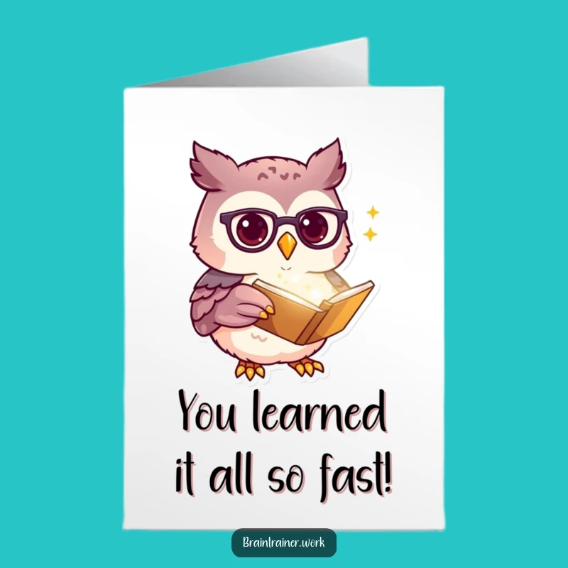 Free Printable Congrats Card: Funny Owl Academic Achievement, Downloadable & Print at Home