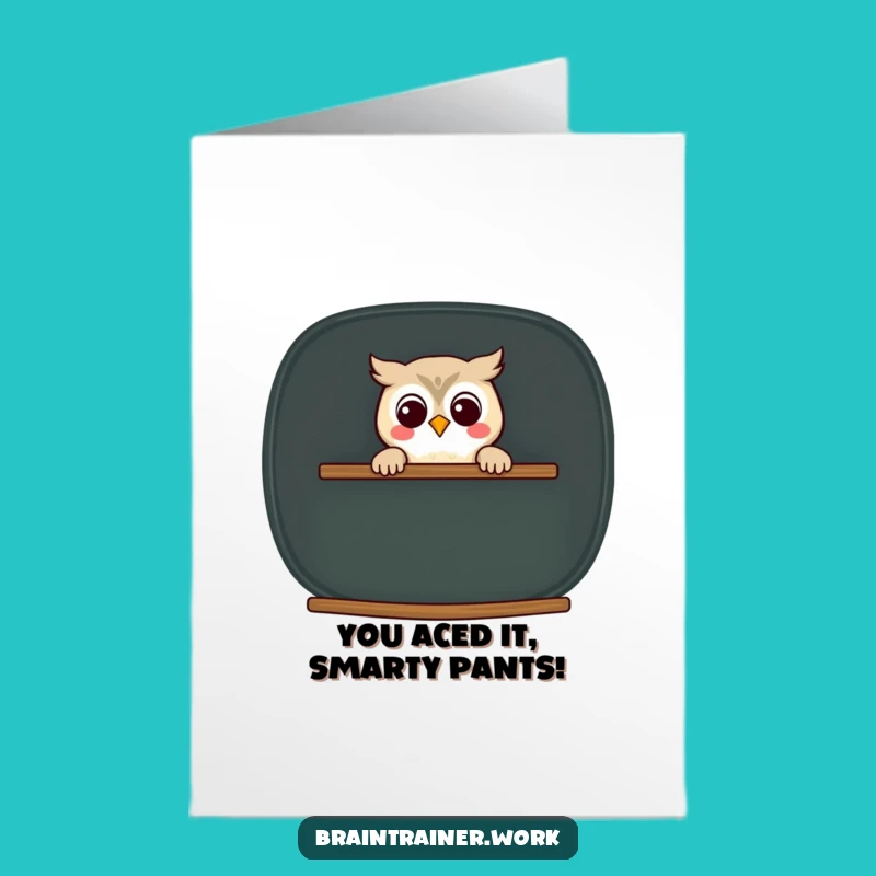 Free Printable Congrats Card: Funny Owl Chalkboard Message, Downloadable & Print at Home