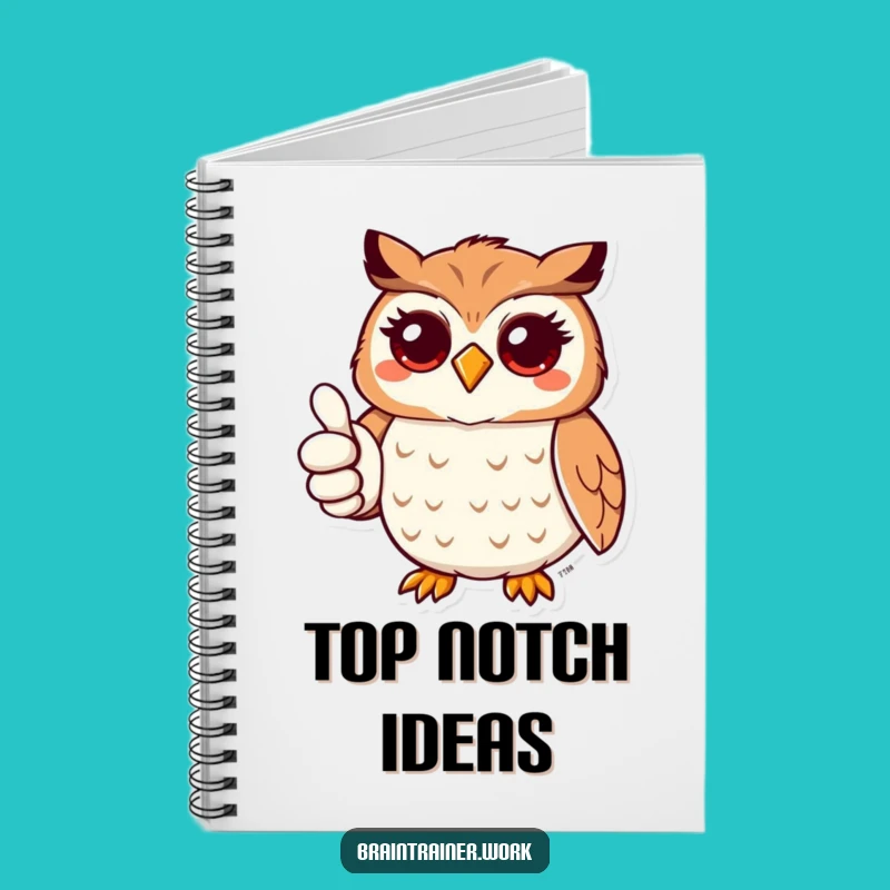 Funny Kawaii Owl Thumbs Up Notebook - Hilarious Companion for Positive Notes!