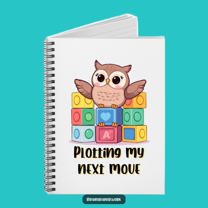 Funny Kawaii Owl Blocks Notebook - Hilarious Companion for Playful Notes!