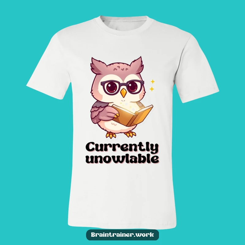 Funny Kawaii Owl Spectacles Tee - Hilarious Gift for Book Lovers & Nerds!