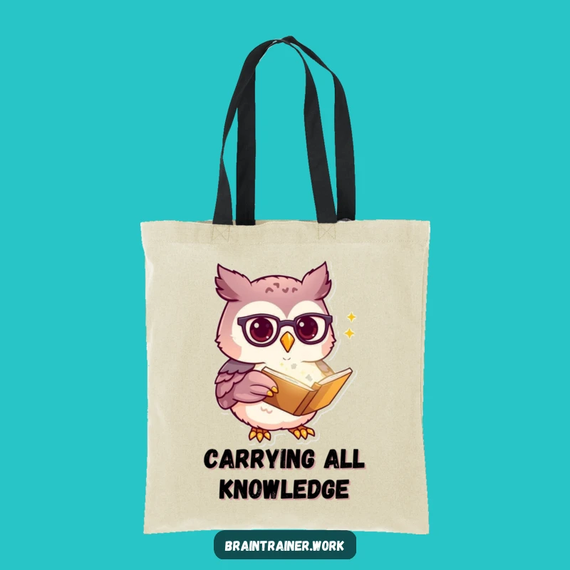 Funny Kawaii Owl Book Tote - Stylish & Hilarious Gift for Readers!