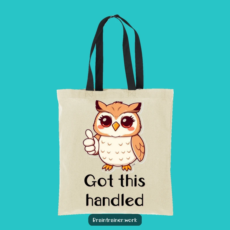 Funny Kawaii Owl Thumbs Up Tote Bag - Hilarious & Practical Gift!